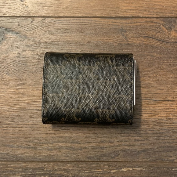 ❌SOLD❌ Celine Small Wallet Triomphe in Triomphe Canvas Tan - Picture 4 of 13